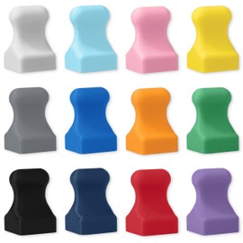 Glassboard Studio MiniPawn Magnet - Strong Neodymium Rare Earth Magnets for Fridge, Whiteboard, Locker & Magnetic Glassboards - Crafting & Office Use - Strong Fridge Magnets (Multicolor, Pawn, 12)