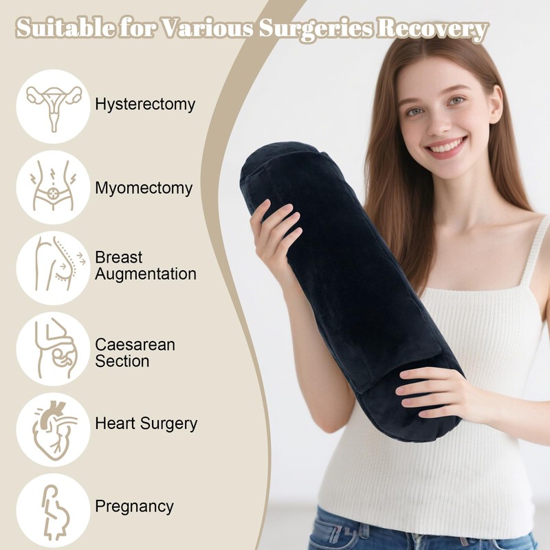 RoamReady Rounded Corners Seat Belt Pillow for Post Heart Surgery
