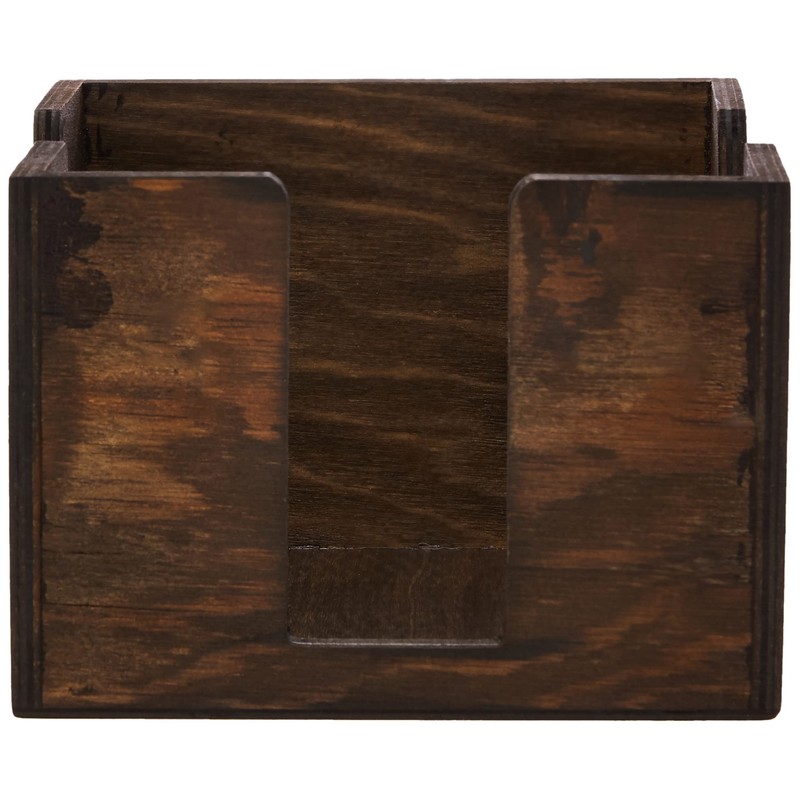 Wooden Cocktail Napkin Caddy - Bar Top Organiser to Hold