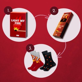 soxo Valentine's Day Men's Socks Lustinge Gifts For Men Cotton Gift Sock 40-45 1-2 Pairs, Matches 2 pairs