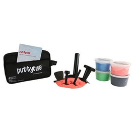 Puttycise TheraPutty Set, 5 Tools, 4 x 1 lb. Putties, Hard (Red, Green, Blue, Black)