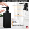 GMISUN Black Soap Dispenser, Hand Soap Dispenser Bathroom, 12oz Glass