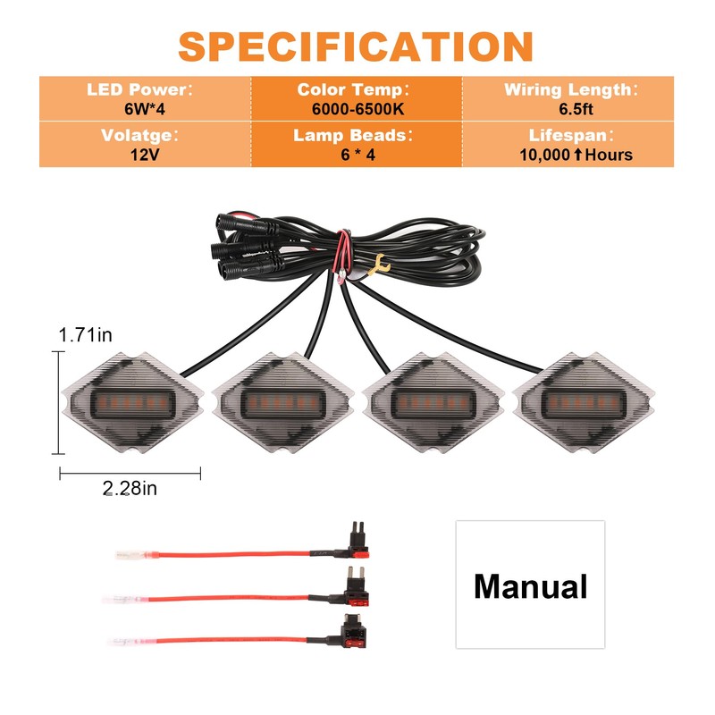 Front Bumper Grill Lights for Nissan Frontier 2009-2021 Accessories LED