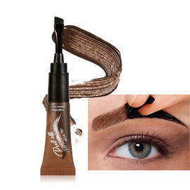 Peel Off Tattoo Eyebrow Gel, Brown Eye Brow Tint, Semi-Permanent Colour Eyebrow Dye, Waterproof Long-Lasting Natural Eye Brow Makeup for Women Girls (01# Warm brown)