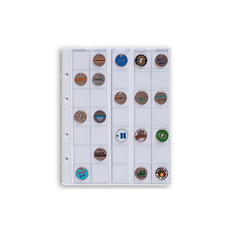 Leuchtturm 306013 Manicotti per Monete Optima 27, 35 compartimenti cristallini