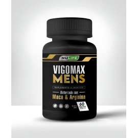 Vigomax Mens Maca Arginina Frasco 60 Caps 500 Mg C/u Nulife Sabor Sin sabor