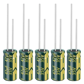 PENGLIN 20pcs Electrolytic Capacitors Aluminum Electrolytic Capacitors 35V 47UF 105℃ 5X11mm High Frequency Low Resistance (35V 47μF)