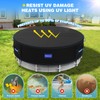 Holiwei 15 Ft Round Pool Cover with Reflective Strips, 420D