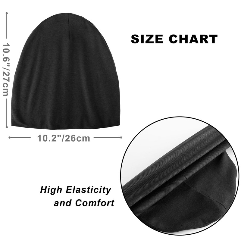 DRESHOW Pack of 2 Slouchy Beanie Hat, Lightweight Beanie, Jersey