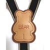 [Made in Japan] Kids Suspenders (Bear Bear) Black x Beige
