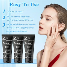 INBOLM 3Pack Eye Bag Cream Instant Firm Eye Tightener Instant Firm Eye Cream Tightener Eye Bag Cream Moisturizing Treatment With Eye Cream Massager