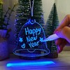Set of 5 Acrylic Hanging Ornaments - Freestyle Writing Messages