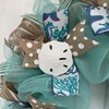 Starfish and Sand Dollar Ribbon Beach Wreath Handmade Deco Mesh