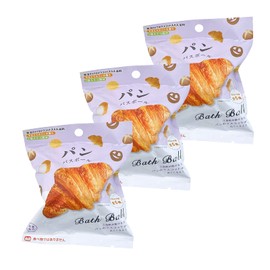 Nol Corporation OB-BLD-1-1 Realistic Food Series Bath Balls, Bread, Bath Balls with Mascot, Set of 3, Scented