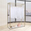 kunghei Retail Display Gold Clothing Racks with Shelves, Boutiques Garment