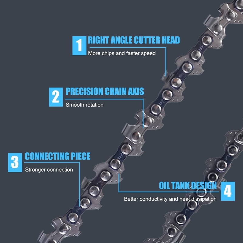 Chainsaw Chain, Pack of 4: Saw Chains, 4 Inch Mini