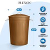 Plexon Round Trash Can 13 Gallon, Vintage Metal Outdoor Trash