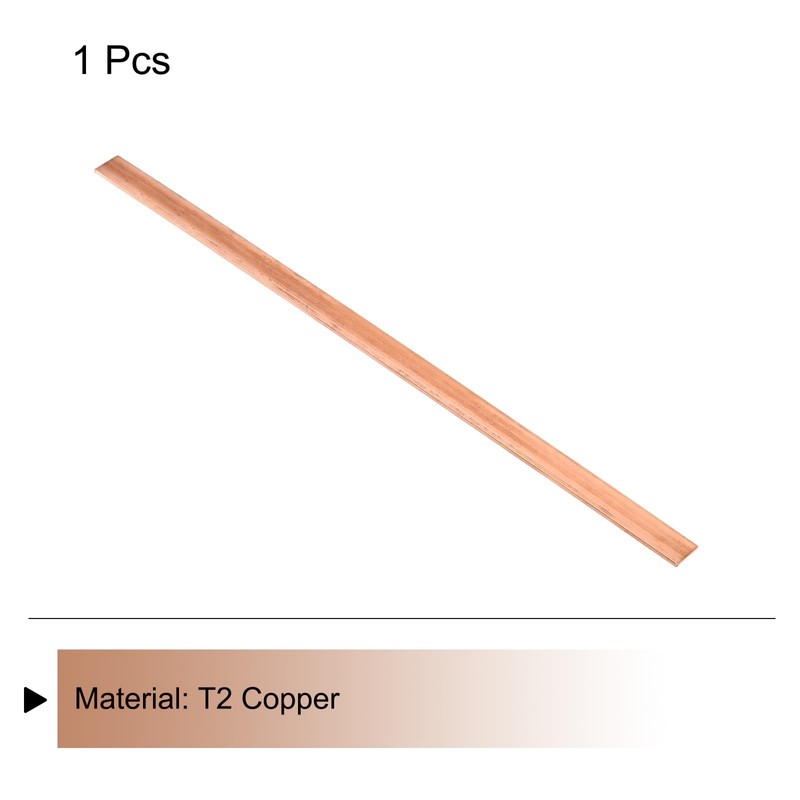 MECCANIXITY 1Pcs 8" x 2/5" Copper Flat Bar,1/16" Thickness Copper