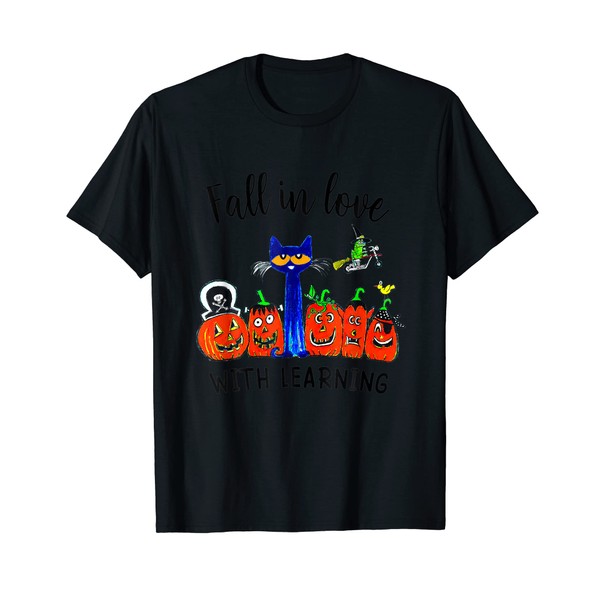 Fall In Love With Learning Cute Cat Pumpkin Witch Frog