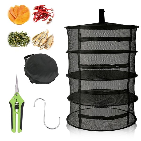 Abiemuce Herb Drying Net, 4-Layer Herb Dryer Hanging, Drying Net
