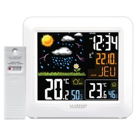 La Crosse Technology - WS6820 Wireless Weather Station with Coloured LCD Display - White