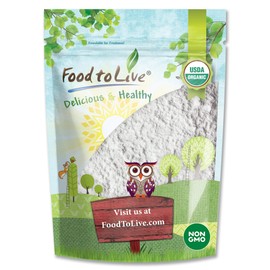 Food to Live Organic Potato Starch, 1 Pound - Unmodified Powder, Non-GMO, Pure Flour, Kosher, Vegan, Bulk, Great for Cooking, Baking, and Thickening Souces, Soups and Gravy