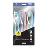 Reach Essentials Toothbrush with Toothbrush Caps, Multi-Zoned Angled Soft Bristles