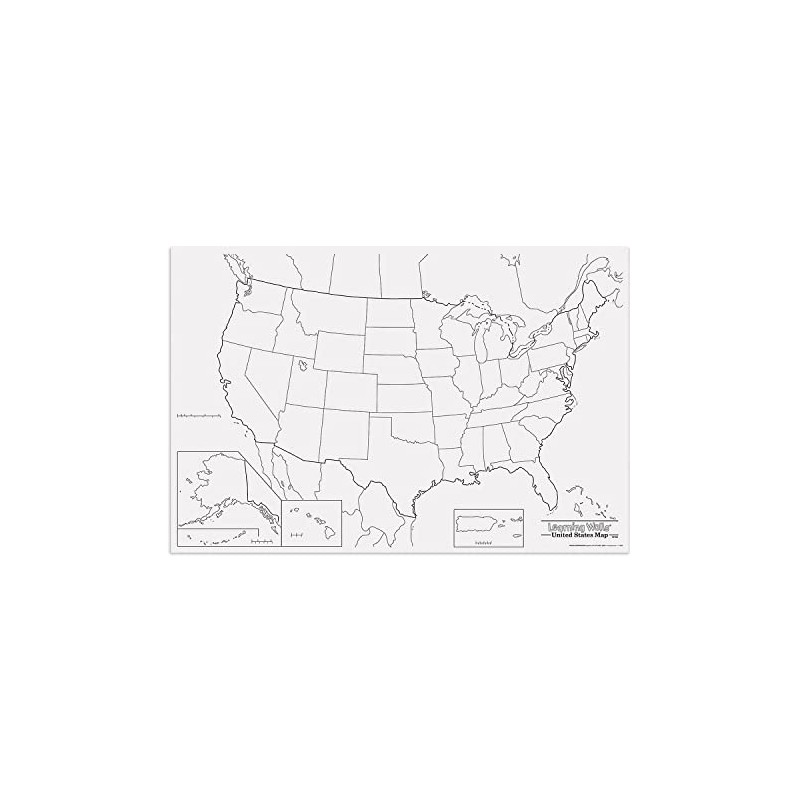Pacon PAC78760 United States Giant Map, 48" Width, 72" Length,