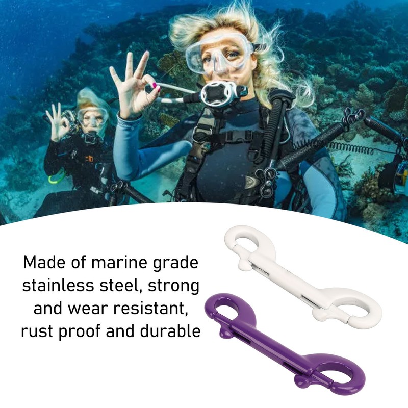 90mm 316 Stainless Steel Diving Double Headed Hook Quick Release