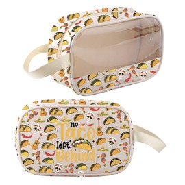 Taco Makeup Bag Tacos Gifts No Taco Left Behind Mexican Food Gift Mexico Trip Gifts Mexican Gifts Makeup Zipper Pouch Bag