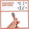 VICASKY 4pcs Portable Mini Microphones for Singing Sound Recording Compatible