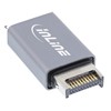 InLine® USB 3.2 Adapter Internal USB-E Front Panel Male to