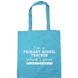 Hippowarehouse I'm a Primary School Teacher what's your superpower? Tote Shopping Gym Beach Bag 42cm x38cm, 10 litres