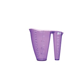 Colourworks 2 in 1 Plastic Measuring Jug for Dry and Liquid Ingredients, Plum, 500 ml