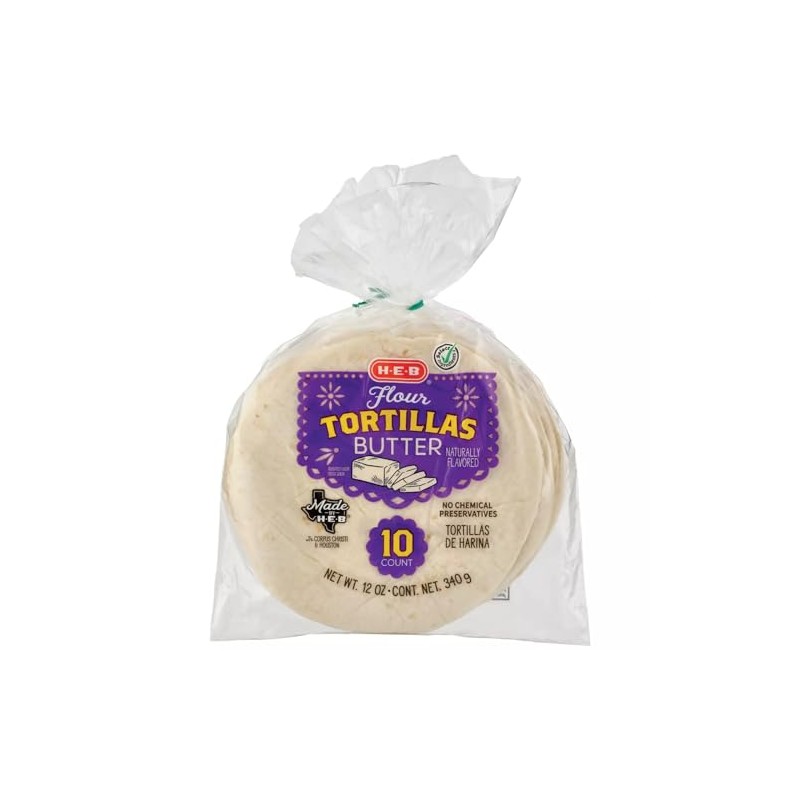 HEB H‑E‑B Flour Butter Tortillas 10 ct 4PK