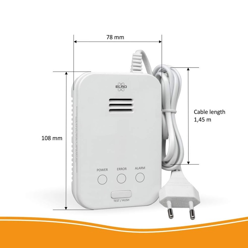 Elro FG4000P Gas Detector, White