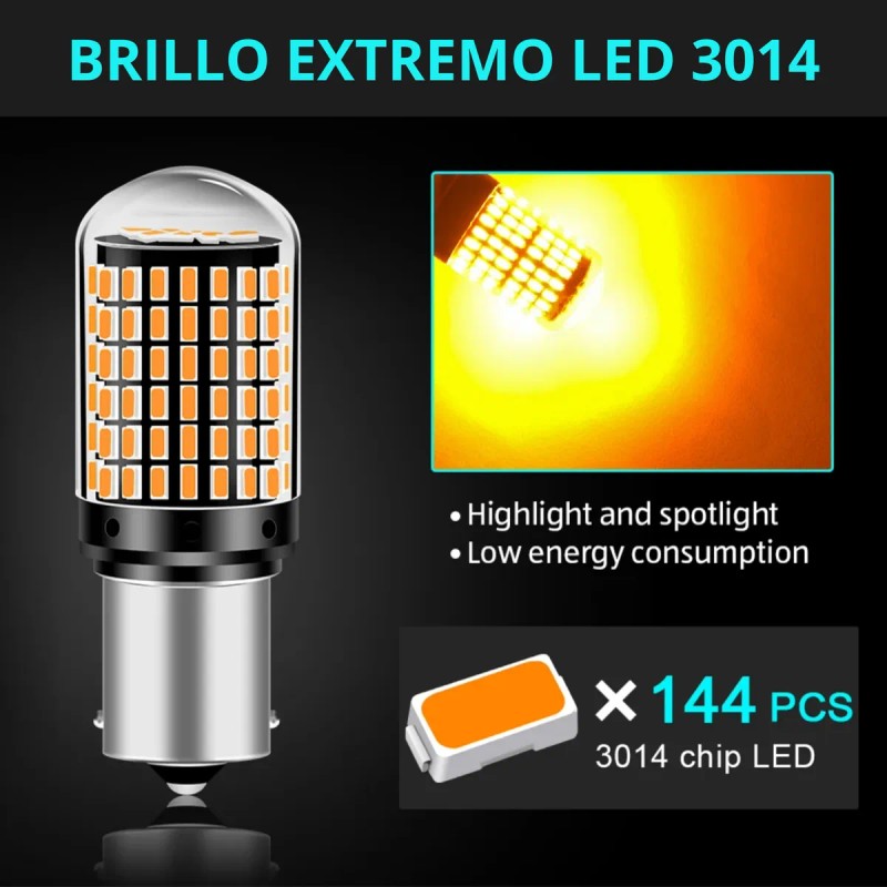Par Focos 144 Led 3157 / 3156 Blanco / Rojo