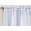Enhanced Living White Plain Woven Voile Slot Top Curtain Panel
