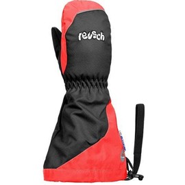 Reusch Walter R-TEX XT Children's Mitten Gloves, Black/Fire Red, III