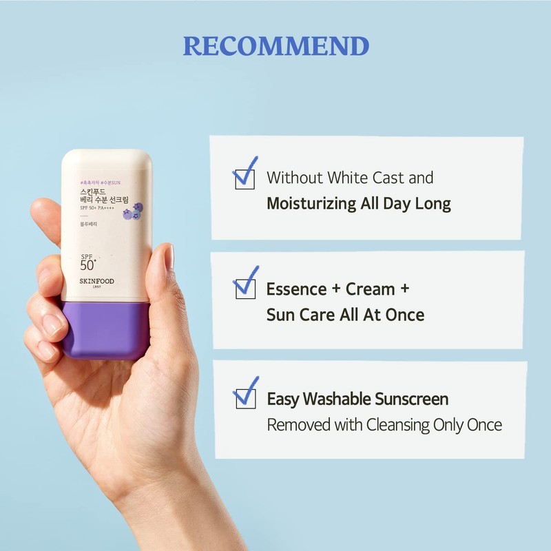 SKINFOOD SPF 50+ PA+++++ Berry Moisture Sunscreen, For Face Whole