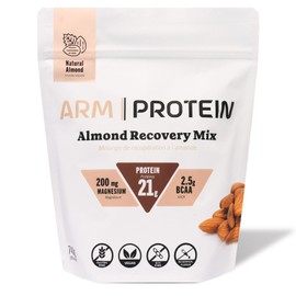 ARM Protein Vegan Almond-based Protein Powder 100% Natural, Non-GMO, Dairy-free, Gluten-free, Soy-free, No Added Sugar and Nothing Artificial. (Natural, 740 grams)