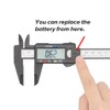 JZK 150mm 15cm 6inch Caliper + 30cm 12inch Ruler, Metric