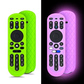 PZL 2 Pack Glow Silicone Case for Xumo TV Remote 764f0000100, CP-RC1NA-23, MG3-R34010, Cover for Pioneer Xfinity Element Spectrum Remote Control (Green+Pink)