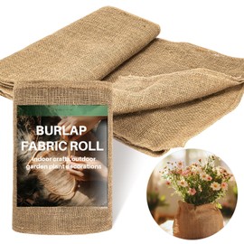 Burlap Fabric Roll - Garden Burlap Fabric Roll 40" X 13 Feet Natural Burlap Material Fabric Roll Trees Fabric Burlap Tree Wrap Outdoor Plant Jute Fabric Burlap Rolls for Crafts Gardening Decor