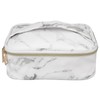 3Pcs Women Cosmetic Bag Marble Print Makeup Case Storage Handbag