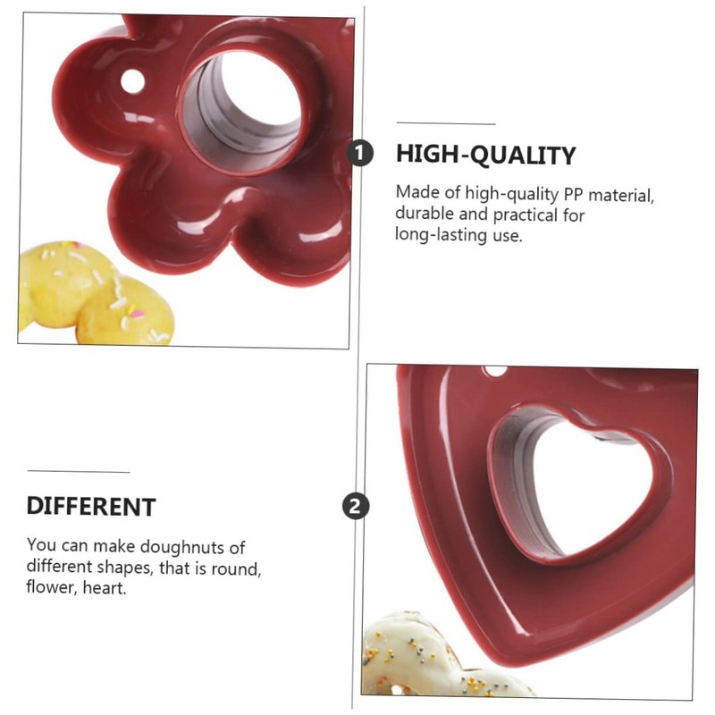 ULTECHNOVO 3Pcs Donut Mold Versatile Plastic Moulds for DIY Desserts