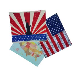 Go Optical Microfiber Glasses Spectacle Phone Lens Screen Cleaning Cloths USA Theme X 3 Microfibre (3pc Mixed Pack)