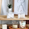 SheeChung Modern Square Acrylic Qtip Holder - Clear Apothecary Jar