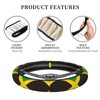 Mlanxi Jamaican Flag 15 Inch Universal Steering Wheel Covers, Cute