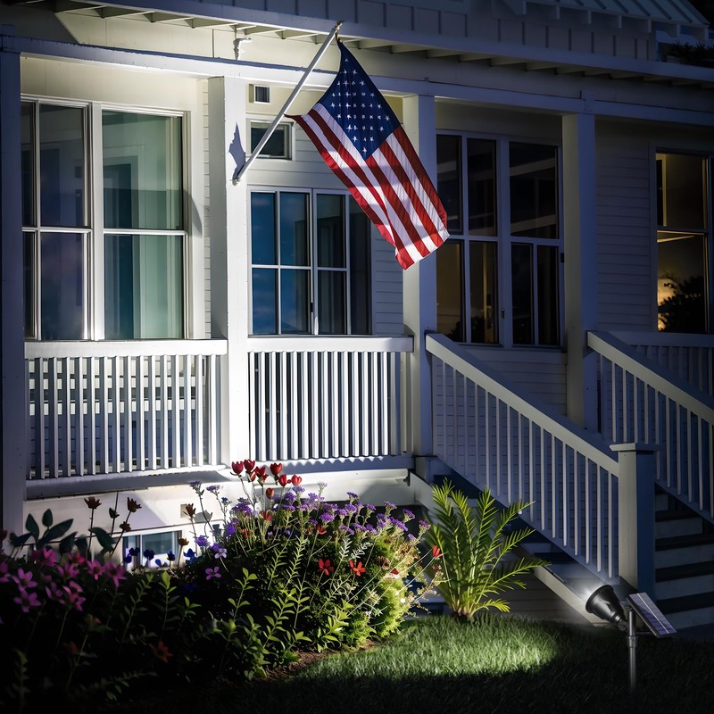 ROSHWEY Solar Spot Lights Outdoor - 600LM Spotlights Waterproof Outside
